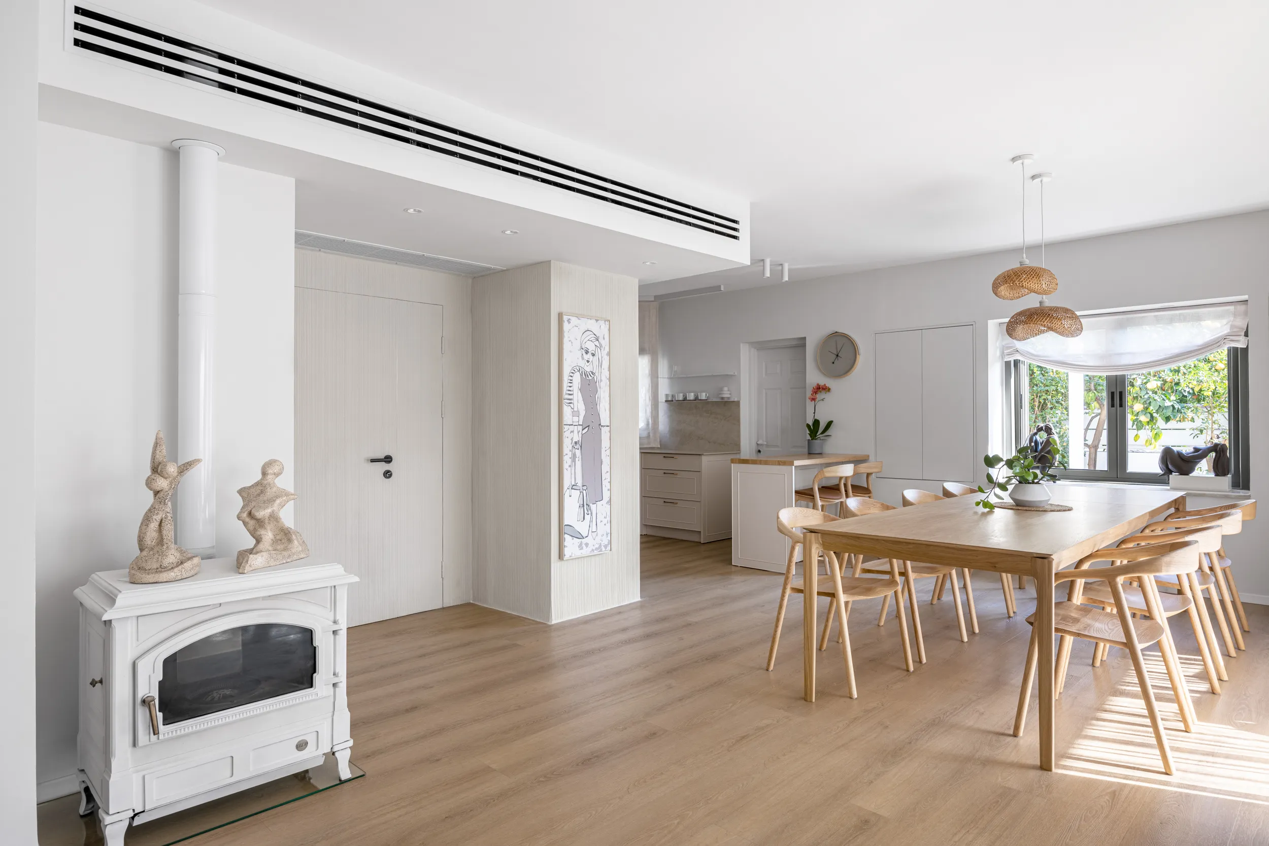 עיצוב אזור אוכל בהוד השרון